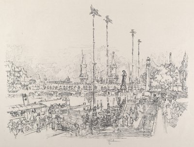Oberbaum Bridge, Berlin by Joseph Pennell