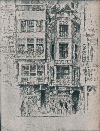 Old Strand Shops, c1900, 1906-7 by Joseph Pennell