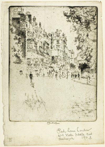 Park Lane by Joseph Pennell
