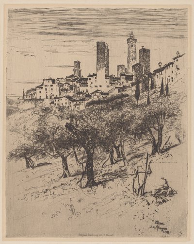 San Gimignano by Joseph Pennell