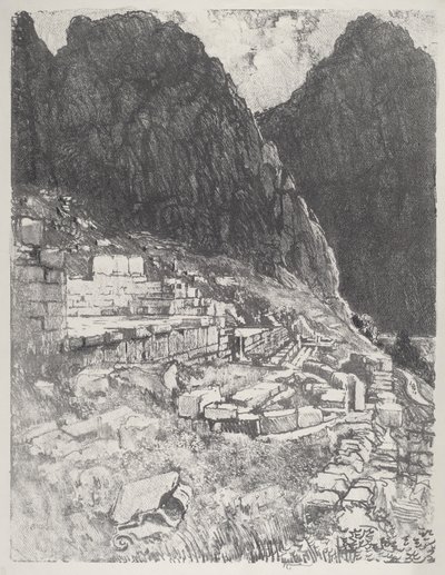 Seats of the Mighty, Delphi by Joseph Pennell