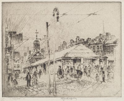 Second Street Market, Philadelphia by Joseph Pennell