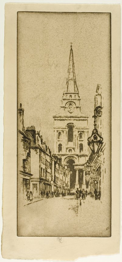 Spitalfields Church by Joseph Pennell