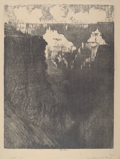 Sunset Cities in the Canyon by Joseph Pennell