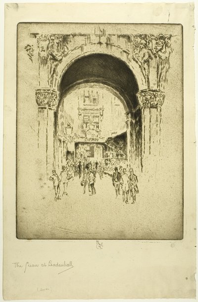 Swan at Leadenhall by Joseph Pennell