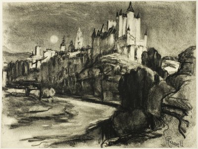The Alcazar, Segovia by Joseph Pennell