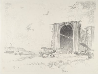 The Balloon-Shed by Joseph Pennell