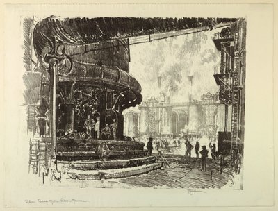 The Base of the Blast Furnace by Joseph Pennell