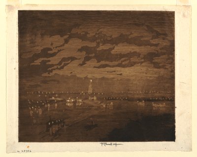 The Bay, New York by Joseph Pennell