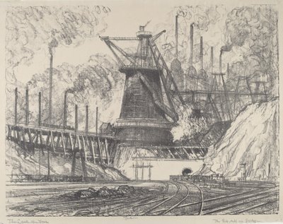 The Big Mill, Gary, Indiana by Joseph Pennell