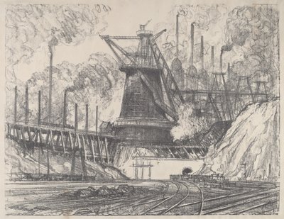 The Big Mill, Gary, Indiana by Joseph Pennell