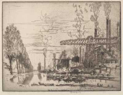 The Brussels Canal, A Modern Hobbema by Joseph Pennell