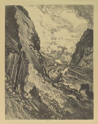 The Cut Toward Culebra by Joseph Pennell