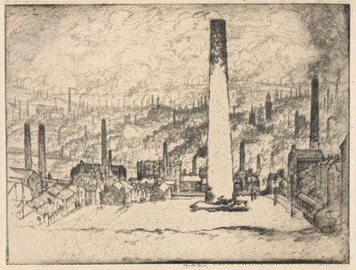 The Great Chimney, Bradford by Joseph Pennell