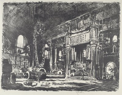 The Gun Forge by Joseph Pennell