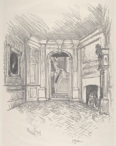 The Hall, Stenton by Joseph Pennell