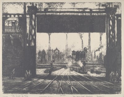 The Iron Gate, Charleroi by Joseph Pennell