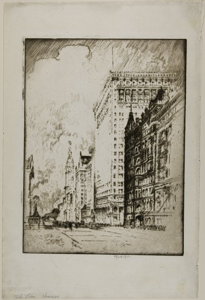 The Lion, Chicago by Joseph Pennell