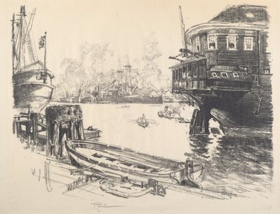 The Old and the New, 1917 by Joseph Pennell