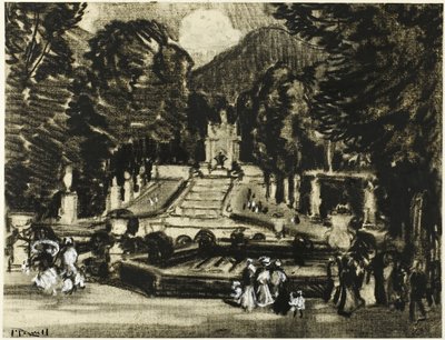 The Park, La Granja by Joseph Pennell