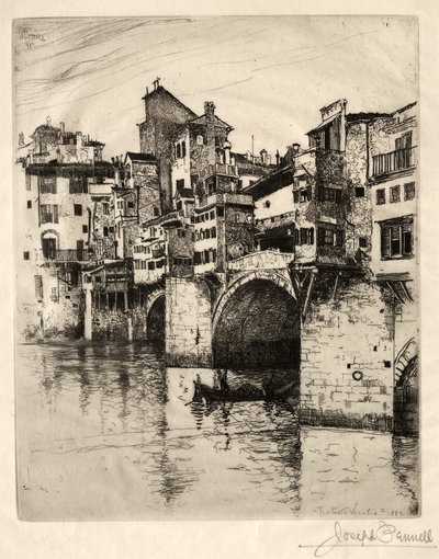 The Ponte Vecchio by Joseph Pennell