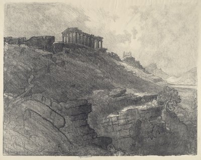 The Temples on the Wall, Girgenti by Joseph Pennell