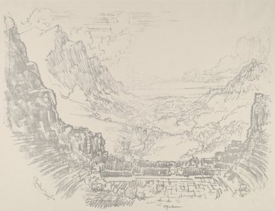 The Theatre, Segesta by Joseph Pennell