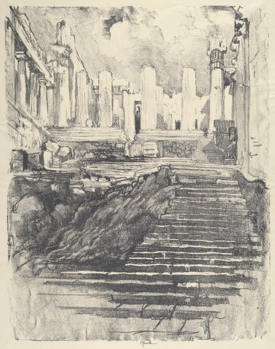 The Way up to the Acropolis by Joseph Pennell