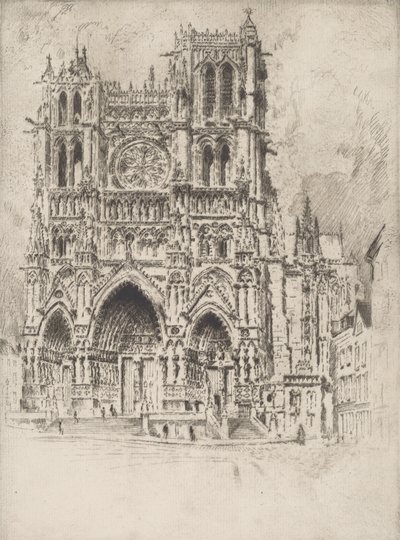 The West Front, Amiens, 1907 by Joseph Pennell