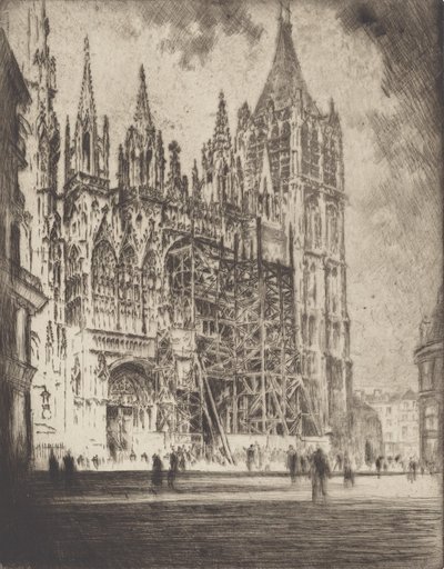 The West Front, Rouen Cathedral, 1907 by Joseph Pennell