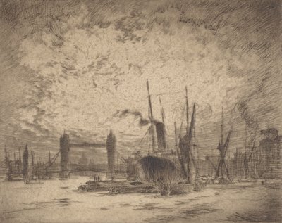 Tower Bridge, Evening by Joseph Pennell