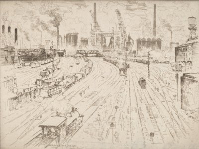 Tracks, Oberhausen by Joseph Pennell