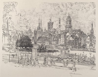 View on the Spree, Berlin by Joseph Pennell