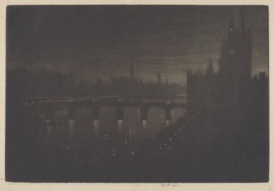 Westminster, Evening, 1909 by Joseph Pennell