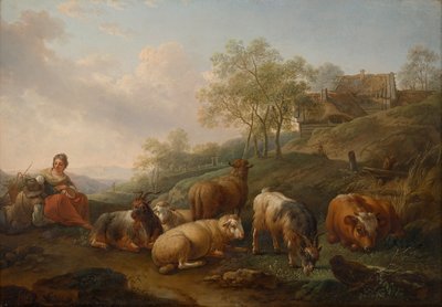 Landscape with Grazing Cattle by Joseph Roos d. Ä.