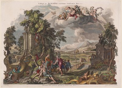 Autumn by Joseph Sebastian Klauber, Johann Baptist Klauber, after Johann Wolfgang Baumgartner