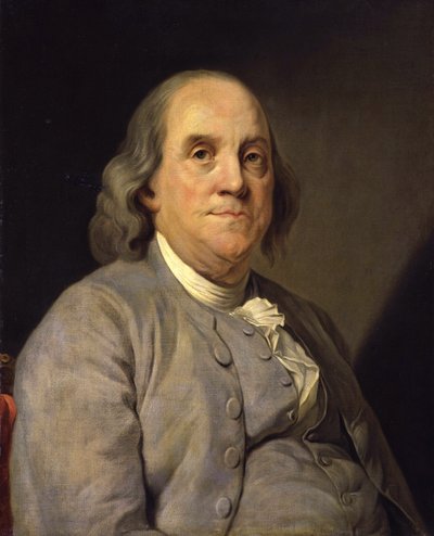 Portrait of Benjamin Franklin by Joseph Siffred (after) Duplessis