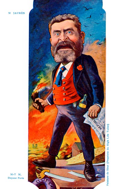 Jean Léon Jaurès - Caricature by Sirat by Joseph Sirat