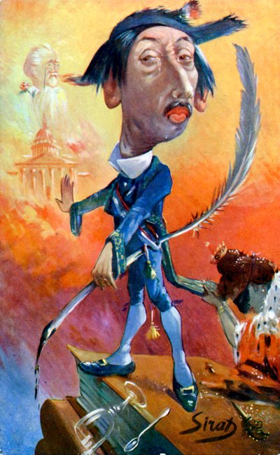 Maurice Barrès - Caricature by Sirat by Joseph Sirat