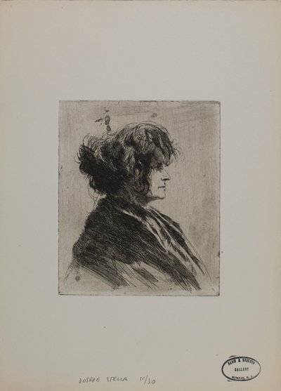 Untitled--Woman with Scarf and Disheveled Hair by Joseph Stella