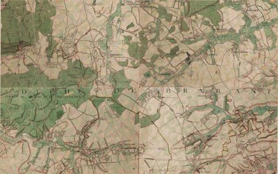 Map of Hougaerde - Hoegaarden by Joseph de Ferraris
