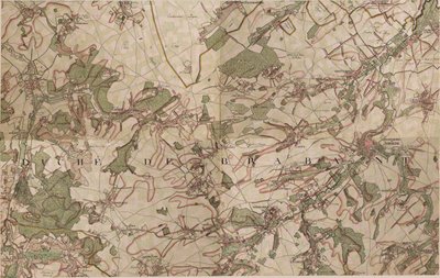 Map of Jodoigne by Joseph de Ferraris