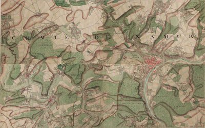 Map of Namur by Joseph de Ferraris