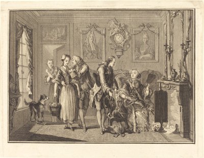 The Pretty Farmer by Joseph de Longueil after Charles Eisen