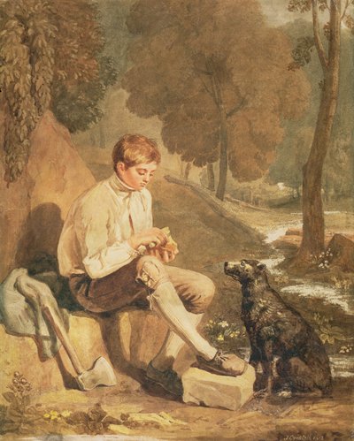 A Young Woodcutter by Joshua Cristall