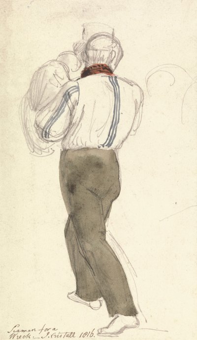 Seaman Holding a Monkey by Joshua Cristall