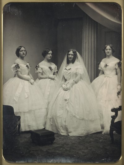 A Bride and Her Bridesmaids by Josiah Johnson Hawes