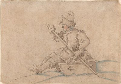 A Boy on a Sled by Jost Amman
