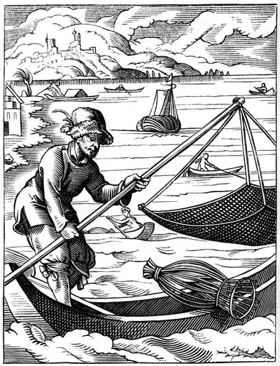 Fisherman, 16th century by Jost Amman