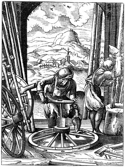 Wheelwright, 16th century by Jost Amman